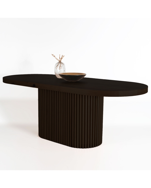 Docia Serisi Dark Masif Meşe Mutfak Masası